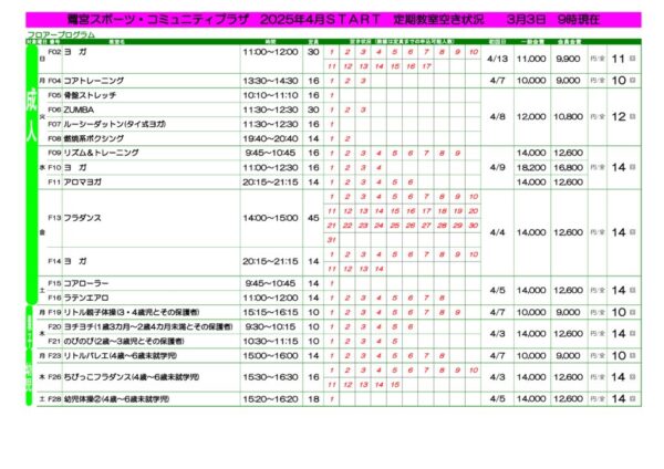 2025年度1期 (空き状況)のサムネイル