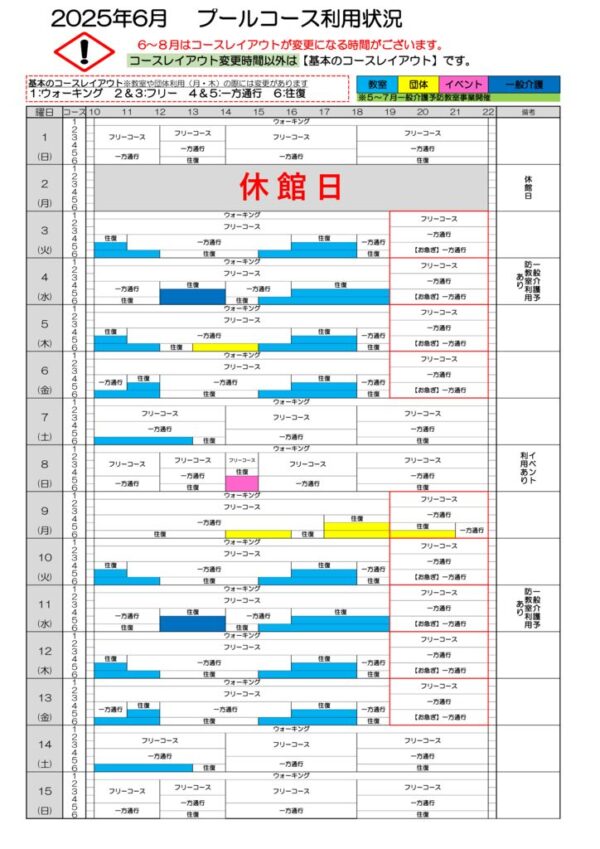 2025年度プールコース使用状況のサムネイル