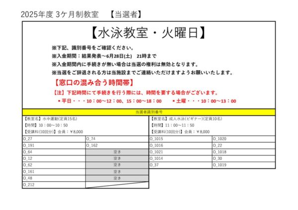 プール火曜のサムネイル