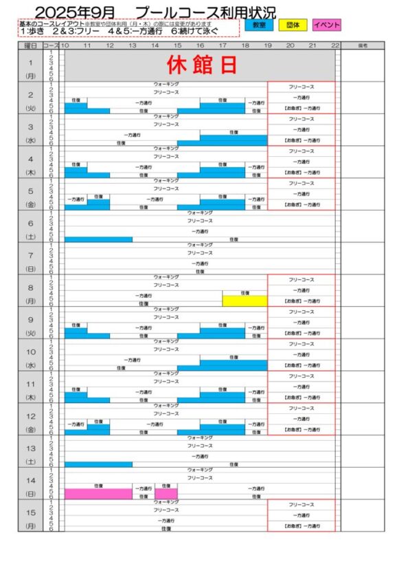 2025年度プールコース使用状況(最新)のサムネイル