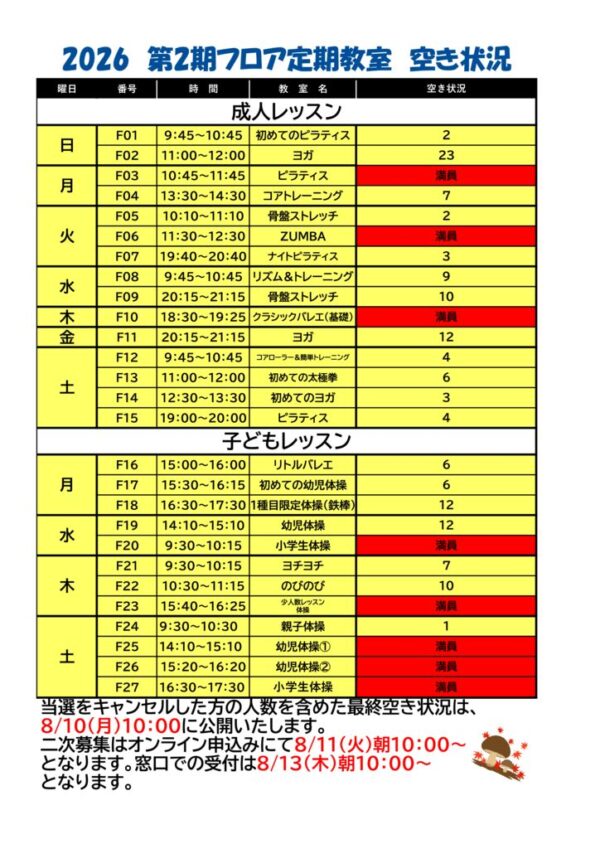 2026.2期定期空き状況のサムネイル