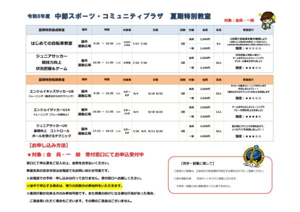 【中部2026】自転車＿ジュニアキッズサッカーチラシ＿夏特別のサムネイル