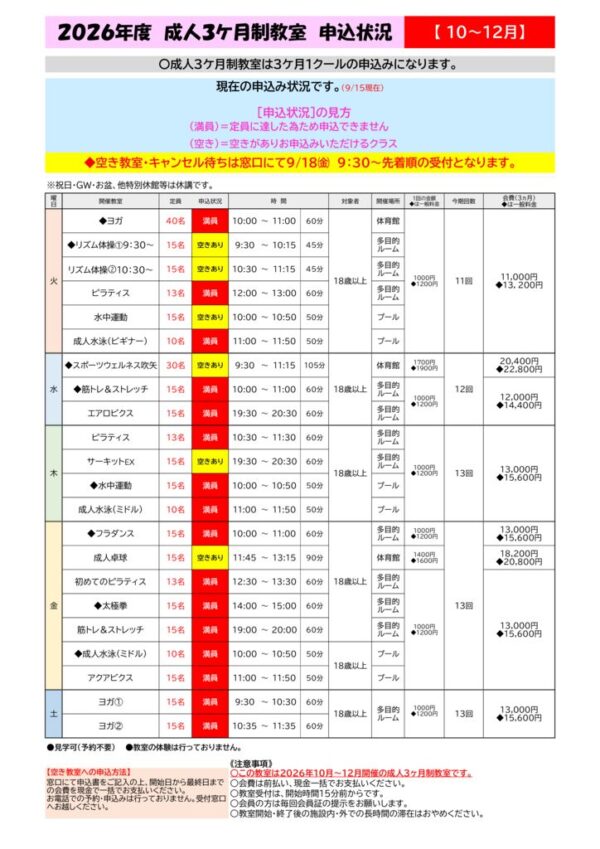 定期申込状況のサムネイル