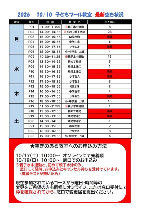 2026.10.10　子どもプール空きのサムネイル
